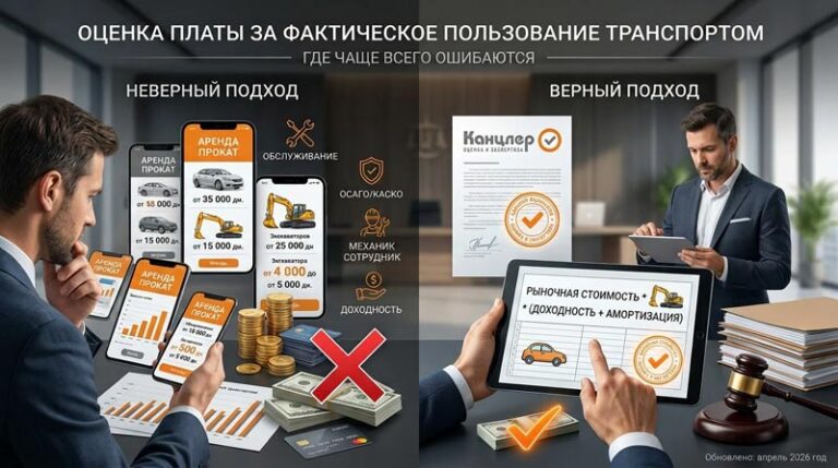 Статья Канцлер: Оценка платы за фактическое пользование транспортом: где чаще всего ошибаются